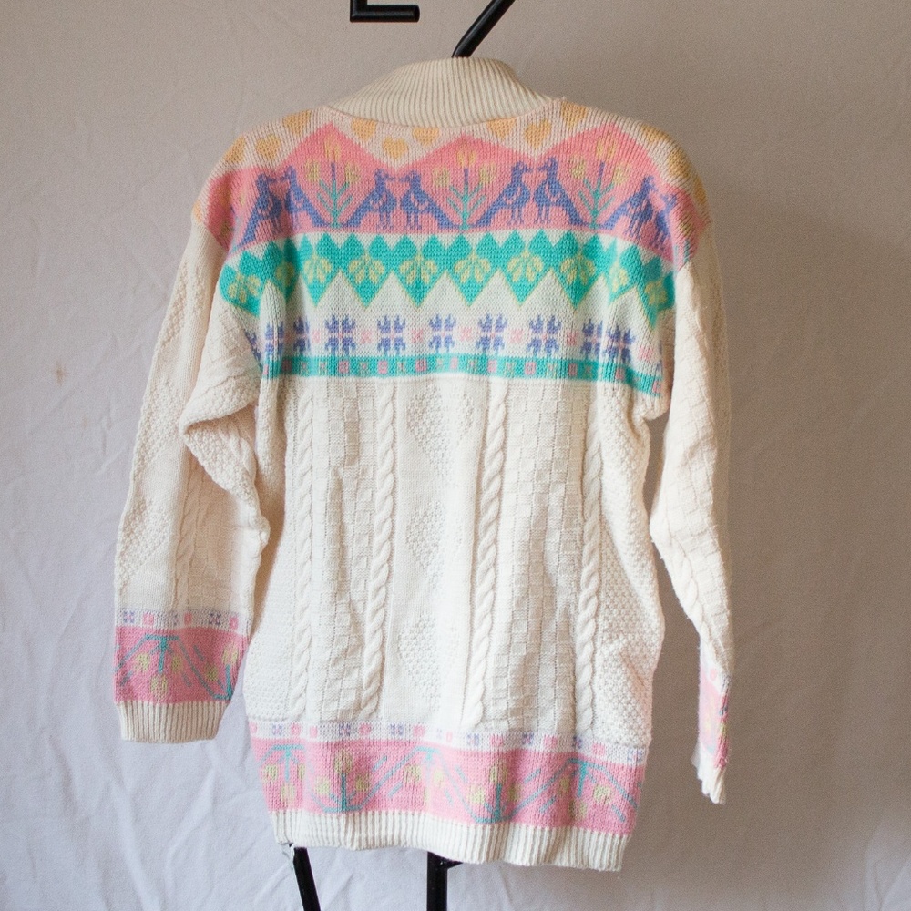 Vintage Gitano Pastel Knit Mock Neck Sweater M/L - Picture 8 of 8